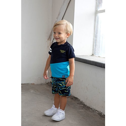 B.Nosy B.Nosy baby jongens korte joggingbroek Underwater aop