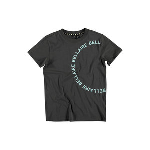 Bellaire Bellaire jongens t-shirt met logo in het rond Ebony