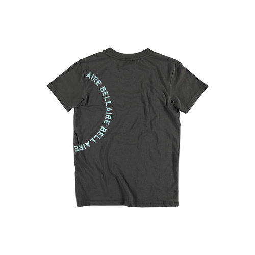 Bellaire Bellaire jongens t-shirt met logo in het rond Ebony