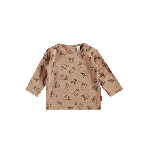 Bampidano Bampindano newborn shirt Fender print Sloth Sand aop