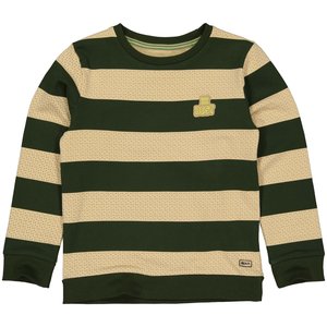 Quapi Quapi jongens sweater Ramo Green Wood Stripe