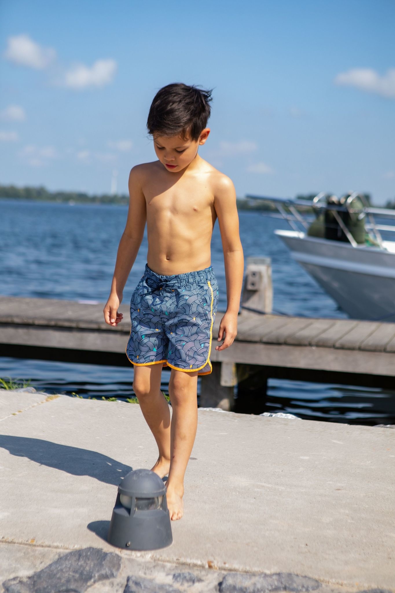 koken Syndicaat statistieken B.Nosy jongens zwembroek Shark Waves - FiNo Kids