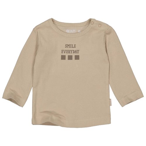 Quapi Quapi newborn baby unisex shirt Page Taupe Light