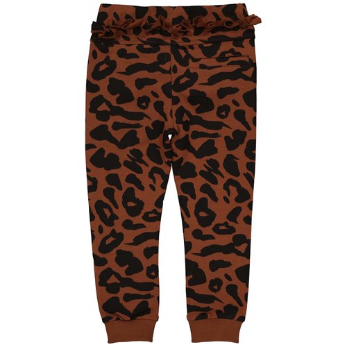 Quapi Quapi baby meisjes joggingbroek Sofia aop Brown Rust Animal