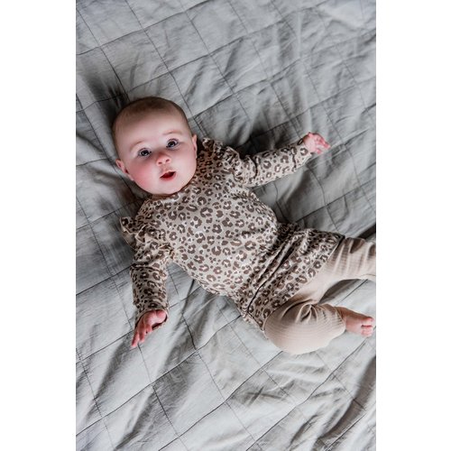 Quapi Quapi newborn baby meisjes joggingbroek Philou Taupe Light