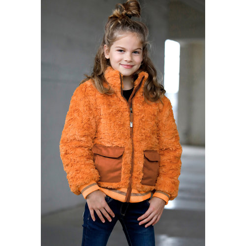 Moodstreet Moodstreet meisjes Teddy winterjas Warm Orange