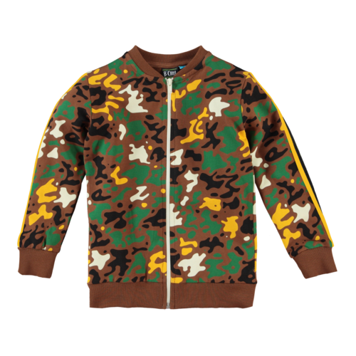 B'Chill B'Chill jongens vest Milan aop Camo Brown B'Chill B'Chill jongens vest Milan aop Camo Brown