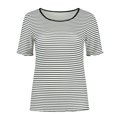 Divign The Diva Divign The Diva meiden gestreepte t-shirt Tirza Black White Divign The Diva Divign The Diva meiden gestreepte t-shirt Tirza Black White
