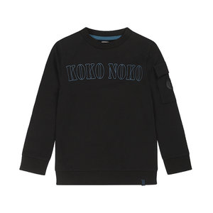 Koko Noko Koko Noko jongens sweater met ronde nek Black