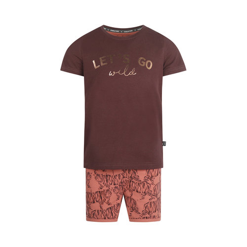 Charlie Choe Charlie Choe meisjes pyjama Let's Go Wild Tigers Brown Blushed Terra Charlie Choe Charlie Choe meisjes pyjama Let's Go Wild Tigers Brown Blushed Terra