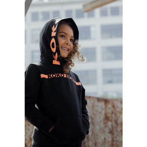 Koko Noko Koko Noko jongens hoodie met Coral details Black