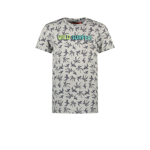 TYGO & vito TYGO & vito jongens t-shirt Palmtree aop Grey Melee