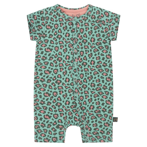 Charlie Choe Charlie Choe baby meisjes pyjama panterprint Green Charlie Choe Charlie Choe baby meisjes pyjama panterprint Green