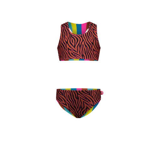 Just Beach Just Beach meisjes reversible bikini Caramel Zebra