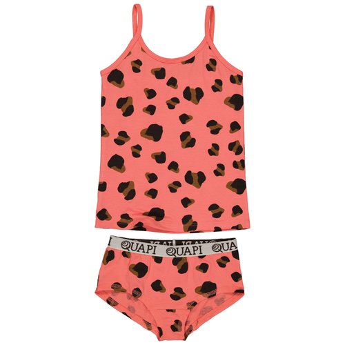Quapi Quapi meisjes ondergoed set Pip aop Pink Coral Leopard