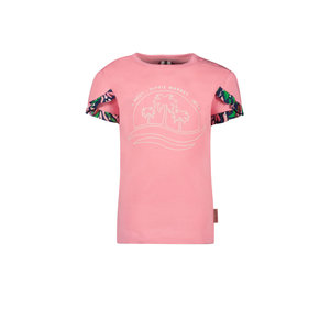 B.Nosy B.Nosy baby meisjes t-shirt Hippie Market Flamingo