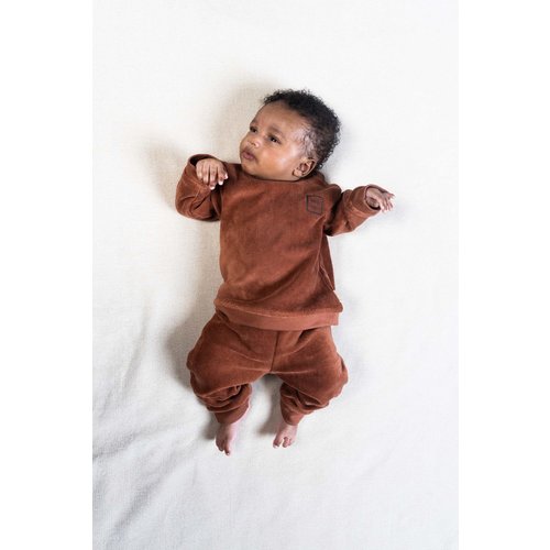 Quapi Quapi newborn baby jongens sweater Rein Camel