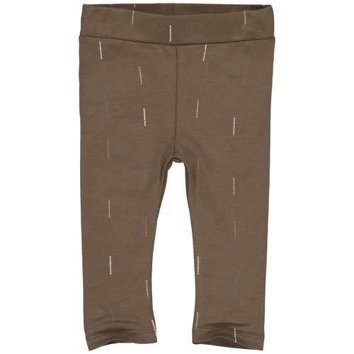 Quapi Quapi newborn baby meisjes broek Rev aop Brown Dark Stripe