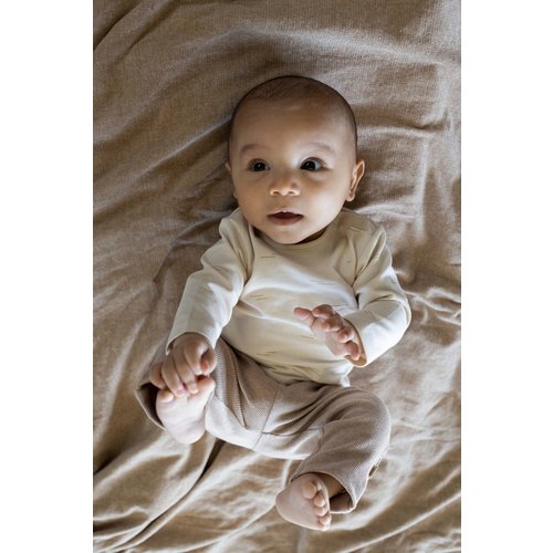 Quapi Quapi newborn baby unisex shirt Rae aop Creme Stripe