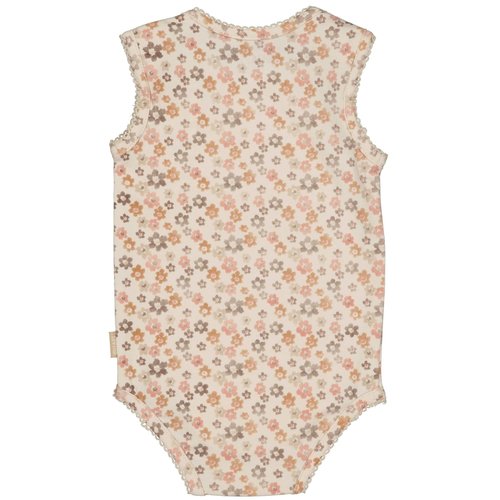 Quapi Quapi newborn baby meisjes romper Roos aop Creme Flowers