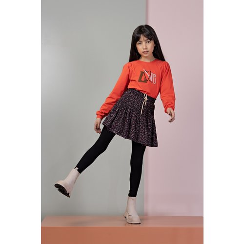 NoNo NoNo meisjes shirt Kookie print Love Winter Coral