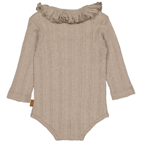 Quapi Levv newborn baby meisjes romper Elsa Grey Sand Melange