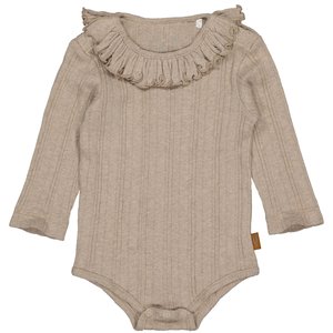 Quapi Levv newborn baby meisjes romper Elsa Grey Sand Melange