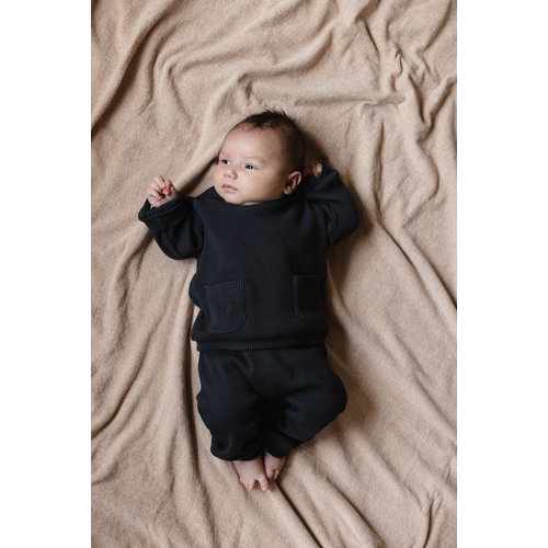 Quapi Levv newborn baby jongens broek Enriq Grey Dark