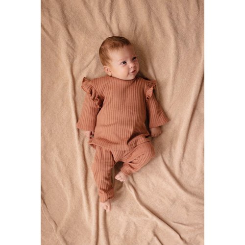 Quapi Levv newborn baby meisjes legging Esli Brown Mocha