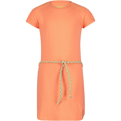 4President 4President meisjes korte mouwen jurk Davina Neon Light Orange 4President 4President meisjes korte mouwen jurk Davina Neon Light Orange