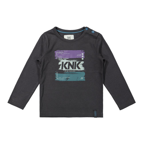 Koko Noko Koko Noko jongens shirt World Travellers Dark Grey