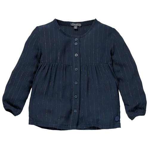 LEVV Levv meisjes blouse Sigrid aop Blue Midnight Stripe