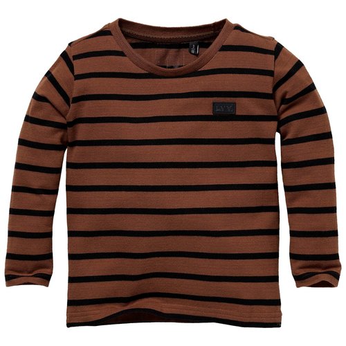 LEVV Levv jongens shirt Seppe aop Rust Stripe LEVV Levv jongens shirt Seppe aop Rust Stripe