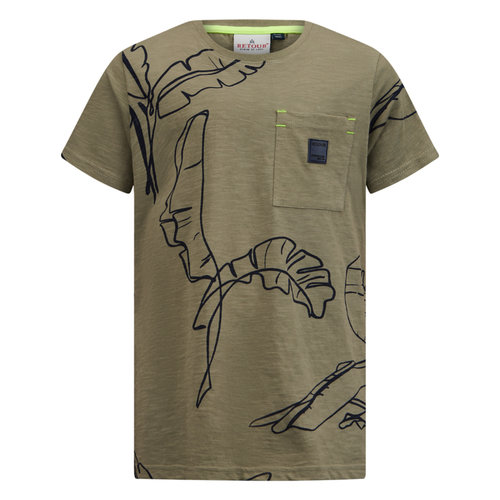 RETOUR Retour jongens t-shirt Jimmo Light Army