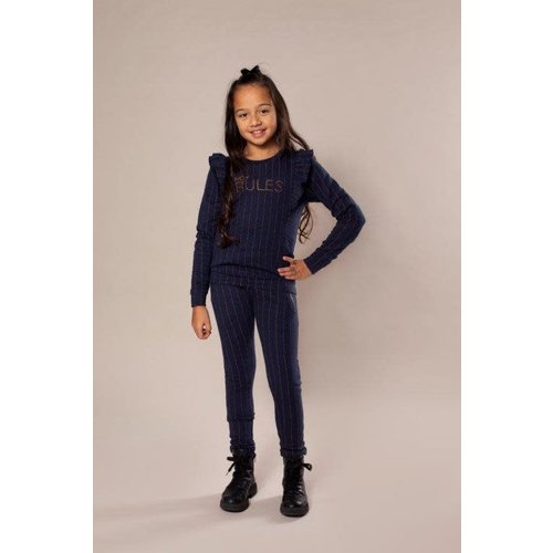 DJ Dutchjeans DJ Dutch meisjes krijtstreep broek Navy