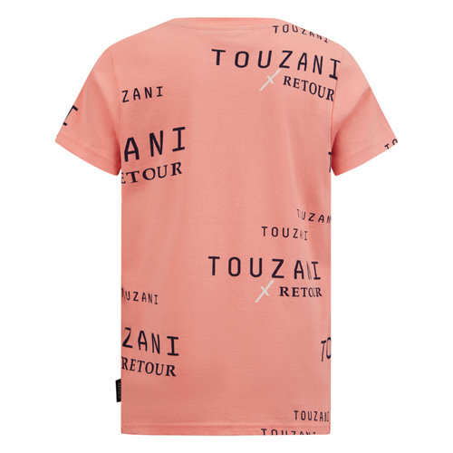 RETOUR Retour jongens Touzani t-shirt Soccer Fresh Coral