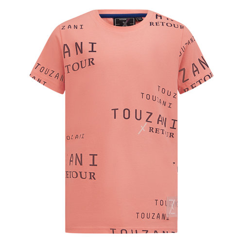 RETOUR Retour jongens Touzani t-shirt Soccer Fresh Coral