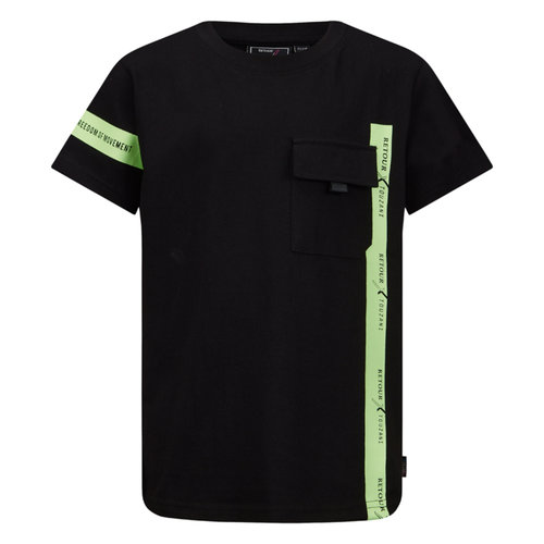 RETOUR Retour jongens Touzani t-shirt Swing Black RETOUR Retour jongens Touzani t-shirt Swing Black