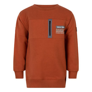 Daily7 Daily7 jongens sweater Zip Terra Cotta