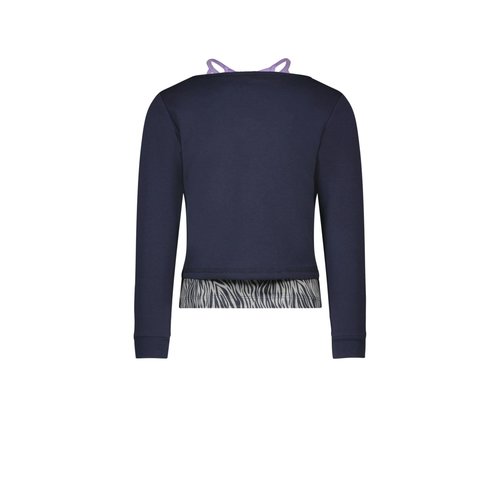 B.Nosy B.Nosy meisjes sweater met losse top stripes Navy