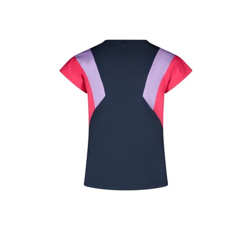 B.Nosy B.Nosy meisjes t-shirt gekleurde mouwen B.Active Sporty Navy