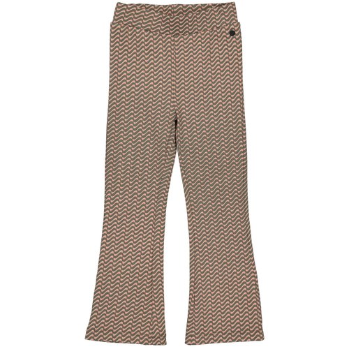 LEVV Levv meisjes flared pants Levora aop Green Basil Geomatric