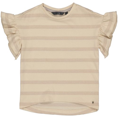 LEVV Levv meisjes t-shirt Leslien aop Creme Stripe