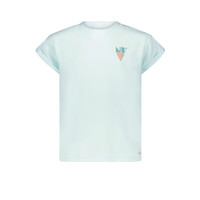 NoBell meiden t-shirt Kasis print Love Peace Spa Blue
