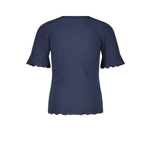 NoNo NoNo meisjes rib t-shirt Kapi Navy Blazer