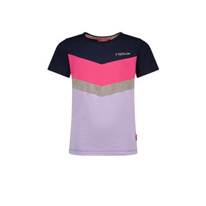 TYGO & vito TYGO & vito meisjes t-shirt met V colorblock Navy