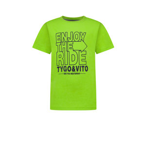 TYGO & vito TYGO & vito jongens t-shirt Enjoy The Ride Green Gecko