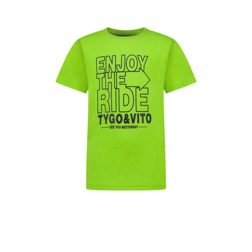 TYGO & vito TYGO & vito jongens t-shirt Enjoy The Ride Green Gecko