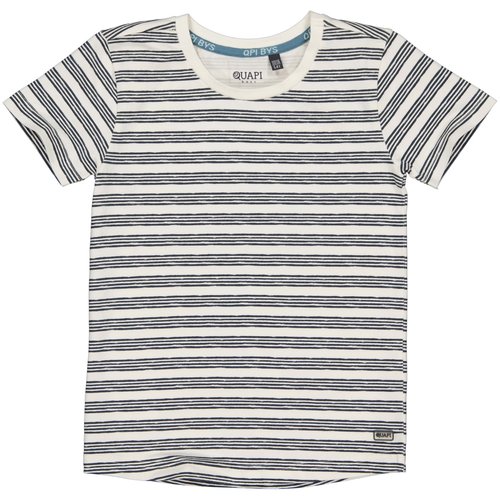 Quapi Quapi jongens t-shirt Qtamas aop Off White Stripe