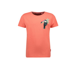 TYGO & vito TYGO & vito meisjes t-shirt met glitterprint Toucan Coral